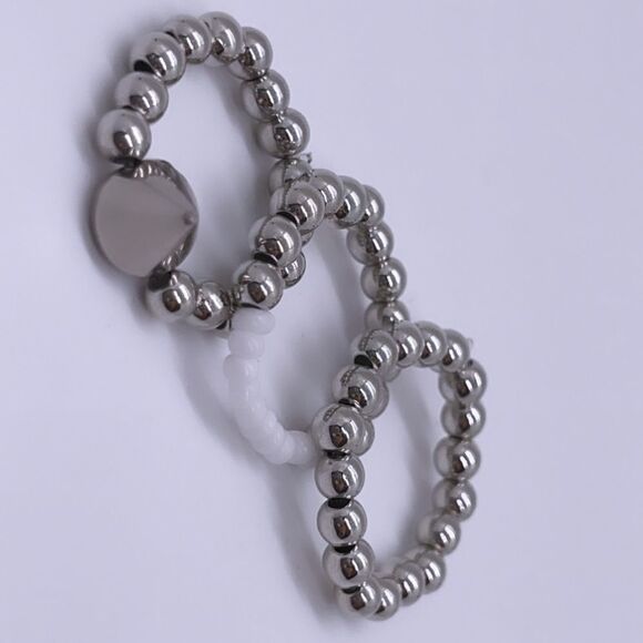 NWT Wool + Pepper Co. Silver Ring Stack (3 Rings) - Picture 5 of 5